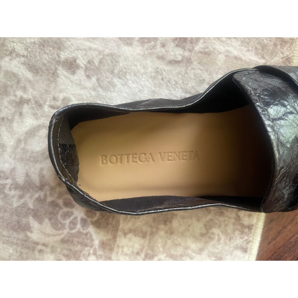 $1,095 NIB Bottega Veneta Square Toe Leather Slip-On Loafers Black Men's 9(42) - Picture 7 of 9